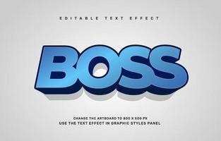 Boss editable text effect template vector