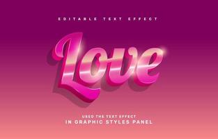 love editable text effect template vector