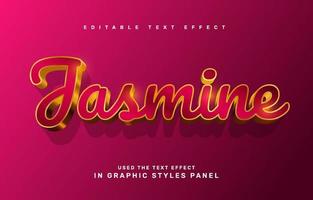 Jasmine editable text effect template vector