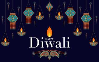 Happy Diwali, Deepavali or Dipavali the festival vector