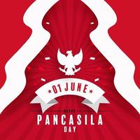 día de pancasila fiesta nacional de indonesia vector