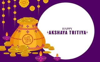 festival religioso indio akshaya tritiya vector