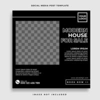 Real estate social media post or square web banner advertising template vector