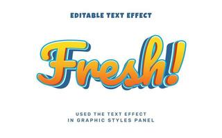 efecto de texto fresco vector