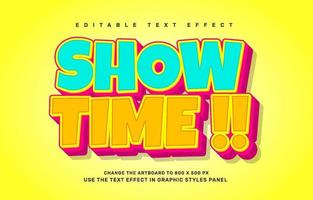 Show time editable text effect template