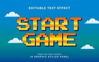 Game text effect vector