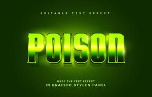 Poison editable text effect template vector