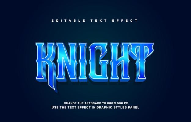 Knight editable text effect template