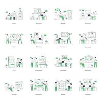 Set of Business Flat Illustrations vector