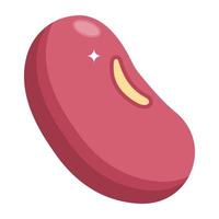A handy isometric icon of red bean vector