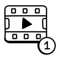 An icon of video views doodle vector