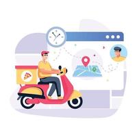 Illustrative vector of delivery