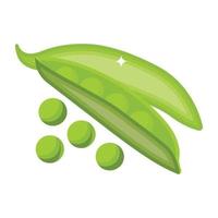 Modern isometric icon of peas vector