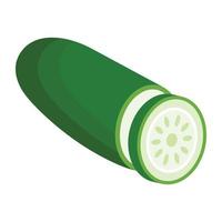 Catch a sight of cucumber isometric icon vector