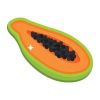 Trendy isometric icon of papaya vector