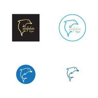 dolphin icon logo design vector