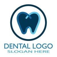 Ilustración de vector de plantilla de logotipo dental