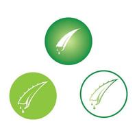 aloe vera logo design icon vector