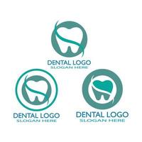 Ilustración de vector de plantilla de logotipo dental