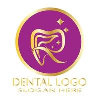 Ilustración de vector de plantilla de logotipo dental