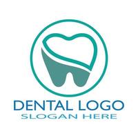 Ilustración de vector de plantilla de logotipo dental