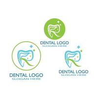 Ilustración de vector de plantilla de logotipo dental