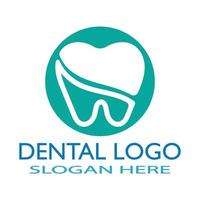 Ilustración de vector de plantilla de logotipo dental