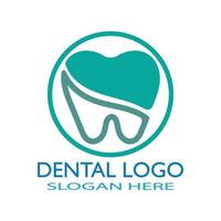 Ilustración de vector de plantilla de logotipo dental