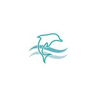 dolphin icon logo design vector