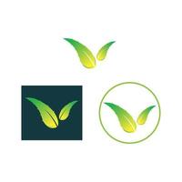 aloe vera logo design icon vector