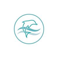 dolphin icon logo design vector