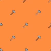 Seamless vector pattern with construction hammer. Colored construction tools background. Doodle construction pattern