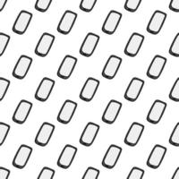 Seamless phone pattern. Doodle vector with smartphone icons. Vector phone background