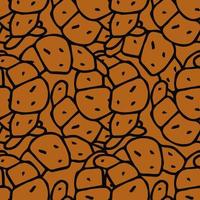 Seamless colored croissant pattern. Doodle vector with croissants icons