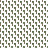 Seamless palm pattern. Colored palm background. Doodle tropic pattern with green palms. Vintage palms pattern vector