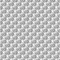 Seamless pattern with burger icons. Black and white hamburger background. Doodle vector burger illustration