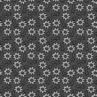 seamless pattern with gear and key. vector illustration with mechanism and engine symbol