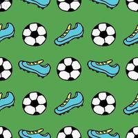 patrón sin costuras con balón de fútbol. Ilustración de vector de fideos con pelota de fútbol. fondo de fútbol de colores