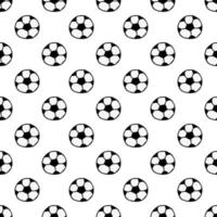 Seamless pattern with soccer ball. Doodle vector illustration with football ball. Colored football background