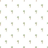Seamless palm pattern. Colored palm background. Doodle tropic pattern with green palms. Vintage palms pattern vector