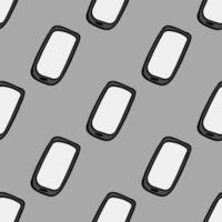 Seamless phone pattern. Doodle vector with smartphone icons. Vector phone background