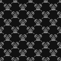 Seamless floral vector pattern. Doodle vector with floral pattern on black background. Vintage floral pattern, sweet elements background for your project, menu, cafe shop
