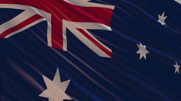animação de loop de bandeira da austrália