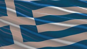 animação de loop de bandeira da grécia video