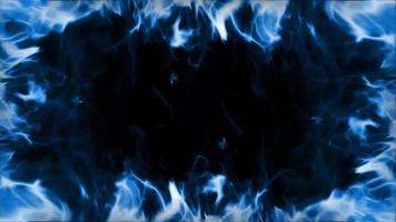 Blue fire corner effect video