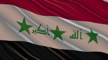 Schleifenanimation der Irak-Flagge video