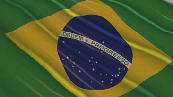 animation de boucle de drapeau du brésil