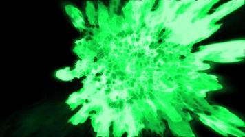 Green fire circle effect video