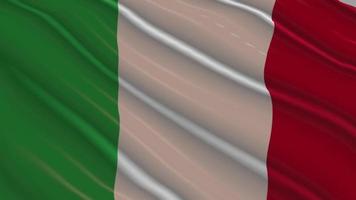animation de boucle de drapeau italien