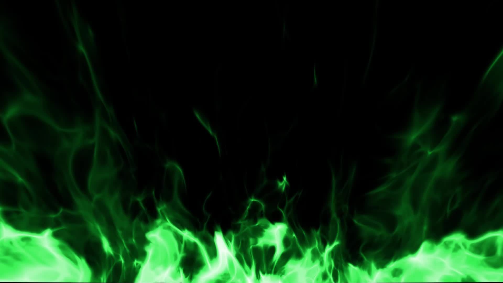 Green Fire Stock Video Footage for Free Download